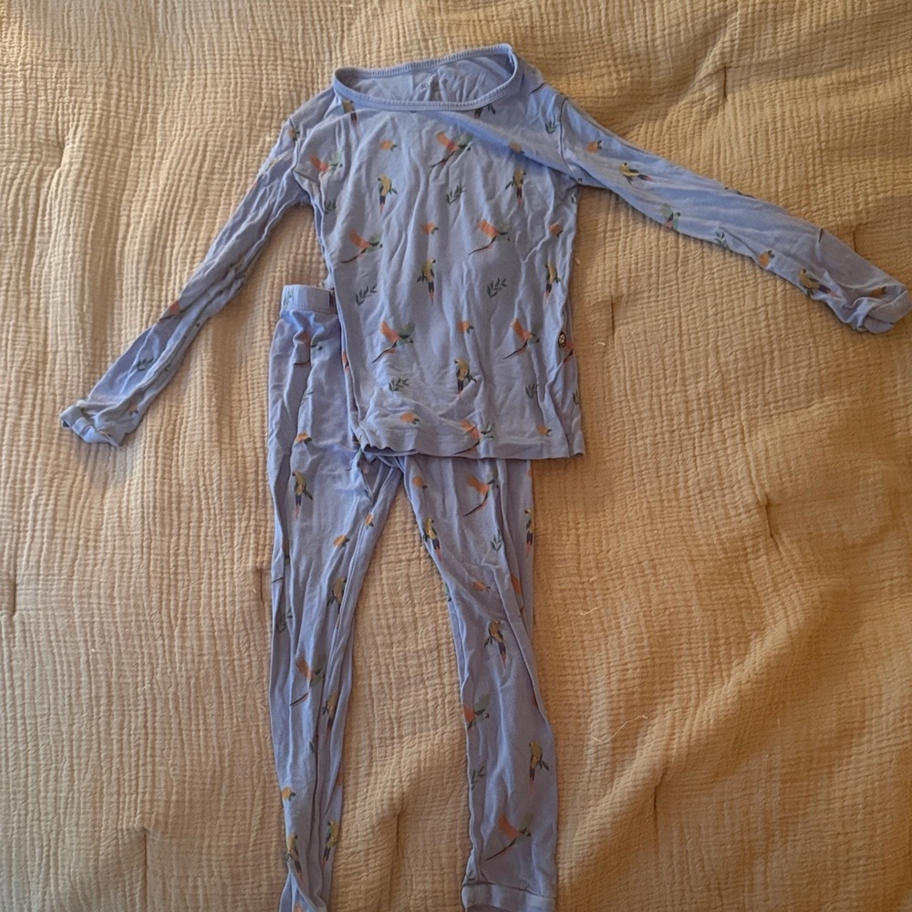 Kyte BABY Light Blue Pajama Set with Bird Design